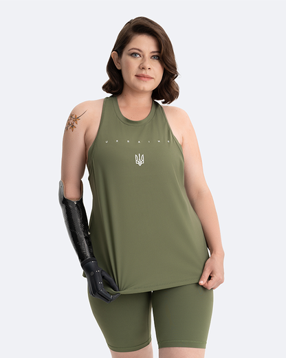 Tank Top | Creating Power Within - Khaki Green - Image 7